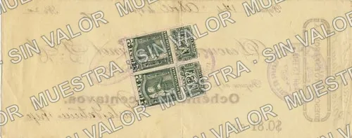 81 centavos, Descuento Español (M4065), reverso