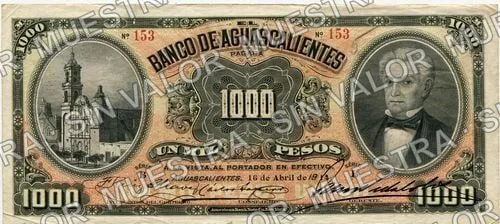 Banco de Aguascalientes (M57), anverso