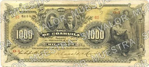 Banco de Coahuila (M173), anverso