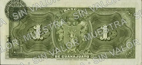 Banco de Guanajuato (M348), reverso