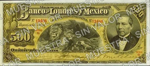 Banco de Londres y México (M276), anverso