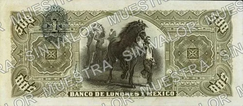 Banco de Londres y México (M276), reverso