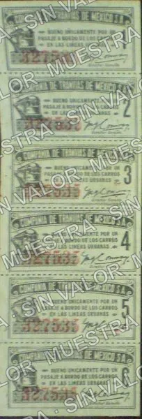 Compañía de Tranvías de México (M1328), M1328 Compañía de Tranvías de México, anverso