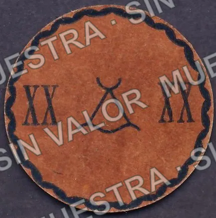 Hda. de San Antonio (M1233), M1233a 20c Hda. de San Antonio, reverso
